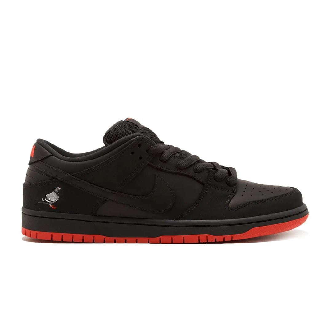 DUNK LOW SB PIGEON NEGRO ROJO