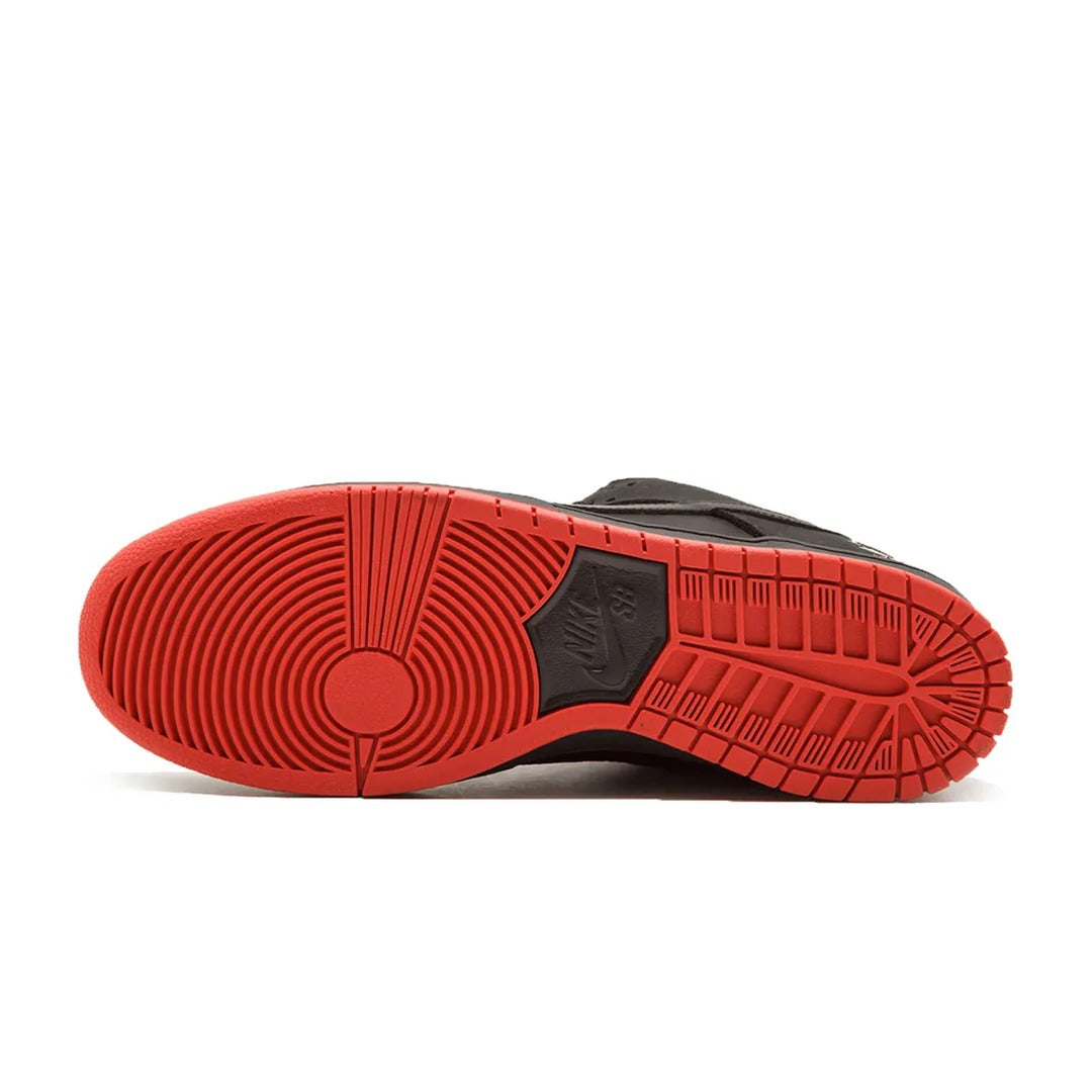 DUNK LOW SB PIGEON NEGRO ROJO
