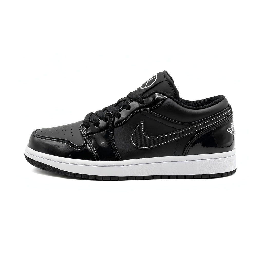 Air Jordan 1 Low — Black/Black-Black Patent Leather