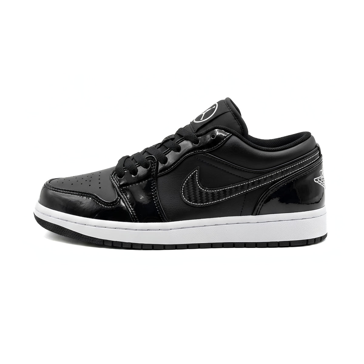 Air Jordan 1 Low — Black/Black-Black Patent Leather
