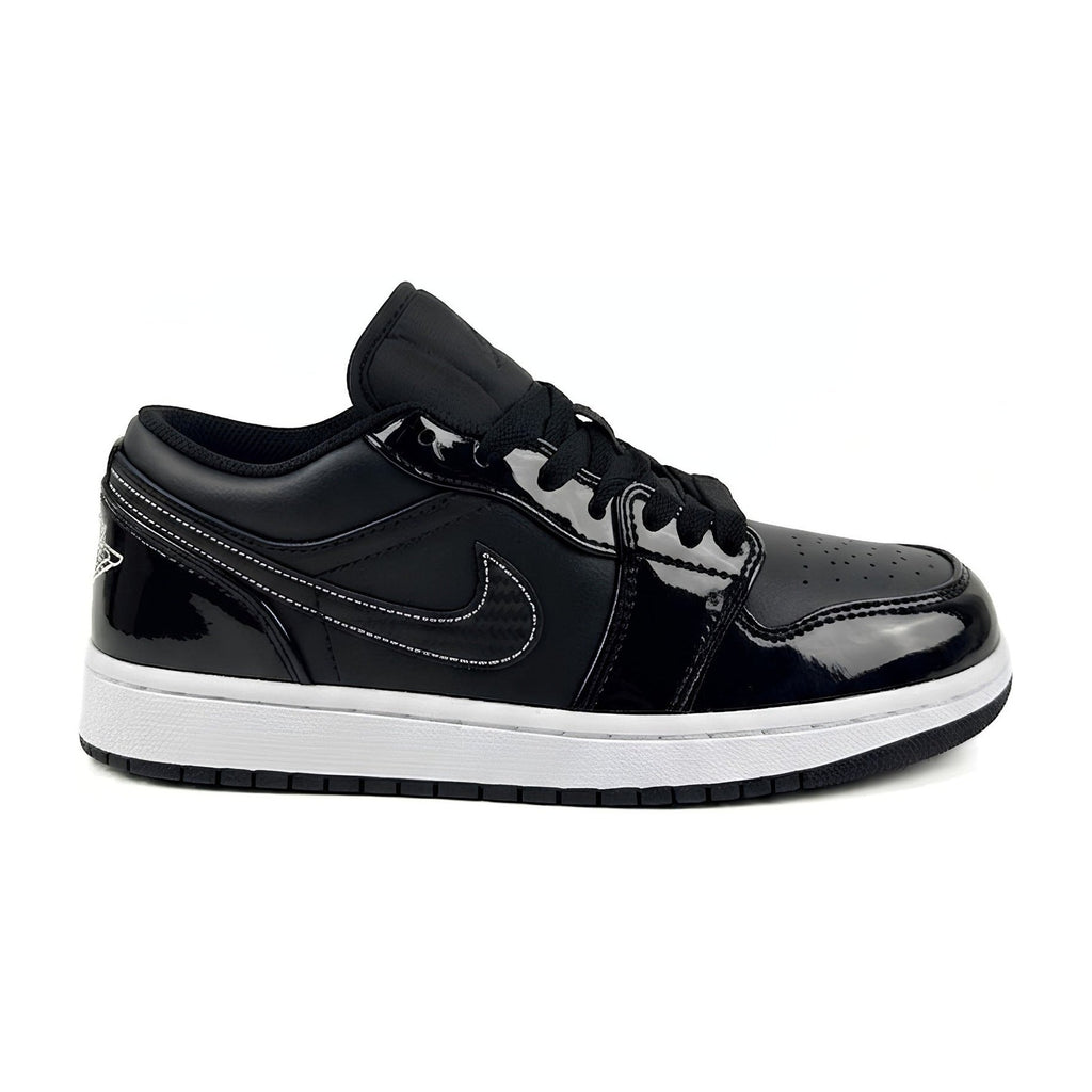 Air Jordan 1 Low — Black/Black-Black Patent Leather