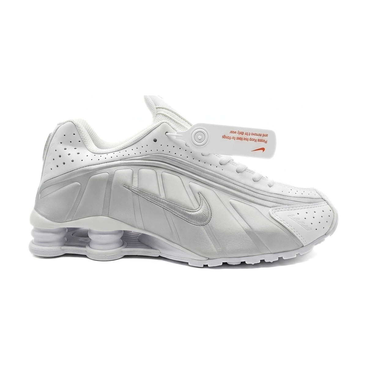 Nike Shox R4 — White/Metallic Silver