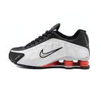 Nike Shox R4 — Black/Wolf Grey-Varsity Red