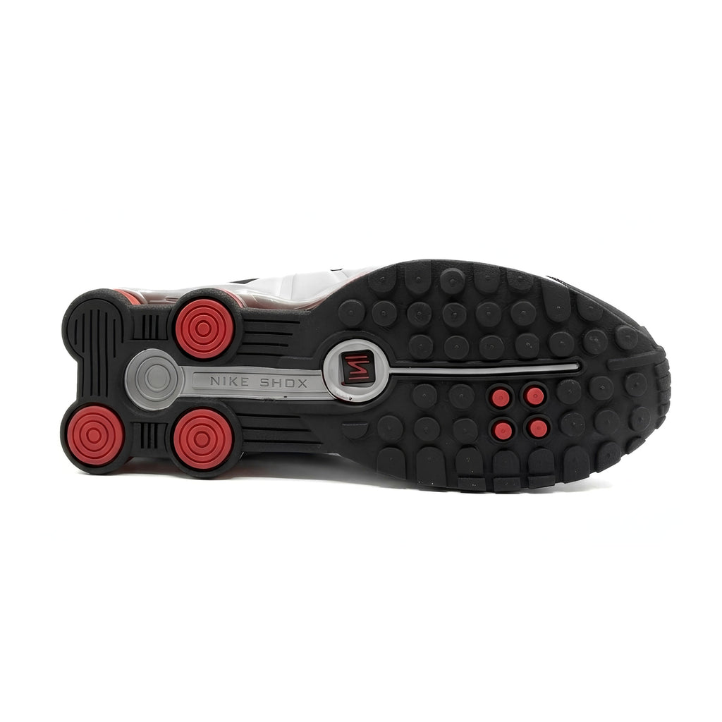 Nike Shox R4 — Black/Wolf Grey-Varsity Red